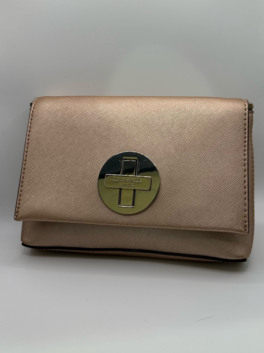 Kate Spade SALLY Newbury Lane Pillbox Crossbody in gold